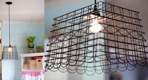 Old Wire Baskets used to light fixtures