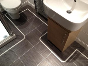 Consider an intent for bathroom floor work-