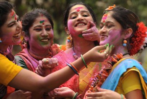 Enjoying Holi