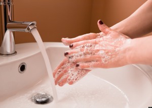 Turn off the tap while washing your hands